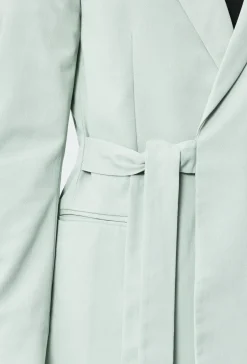 Ensemble de costume croisé ceinture à noué