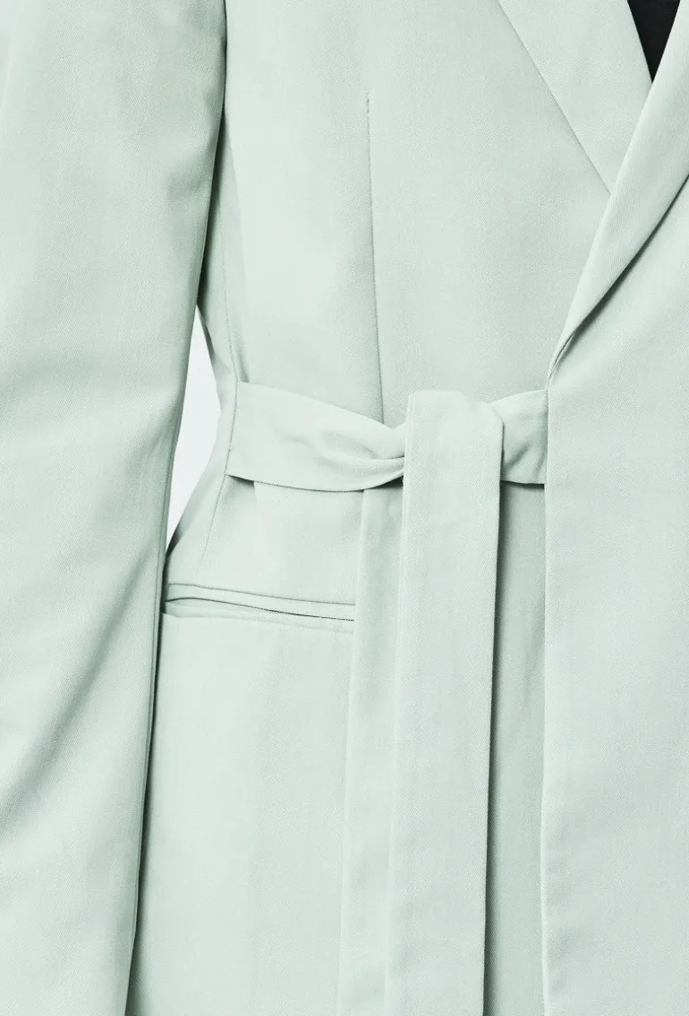 Ensemble de costume croisé ceinture à noué