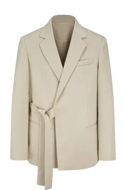 Ensemble de costume croisé ceinture à noué