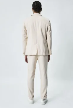 Ensemble de costume décontracté effet lin