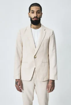 Ensemble de costume décontracté effet lin
