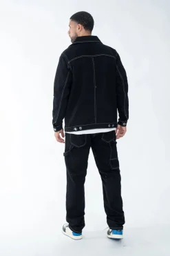 Ensemble denim noir délavé