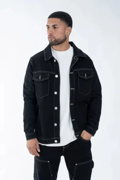 Ensemble denim noir délavé