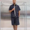 Ensemble en jean chemise et shorts