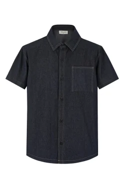 Ensemble en jean chemise et shorts