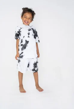 Ensemble enfant tshirt short avec motif imprimer peinture all over