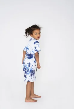 Ensemble enfant tshirt short avec motif imprimer peinture all over