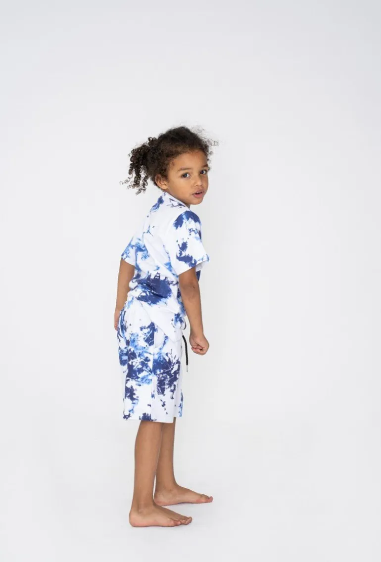 Ensemble enfant tshirt short avec motif imprimer peinture all over
