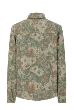 Ensemble oversize chemise pantalon à motif fleuri