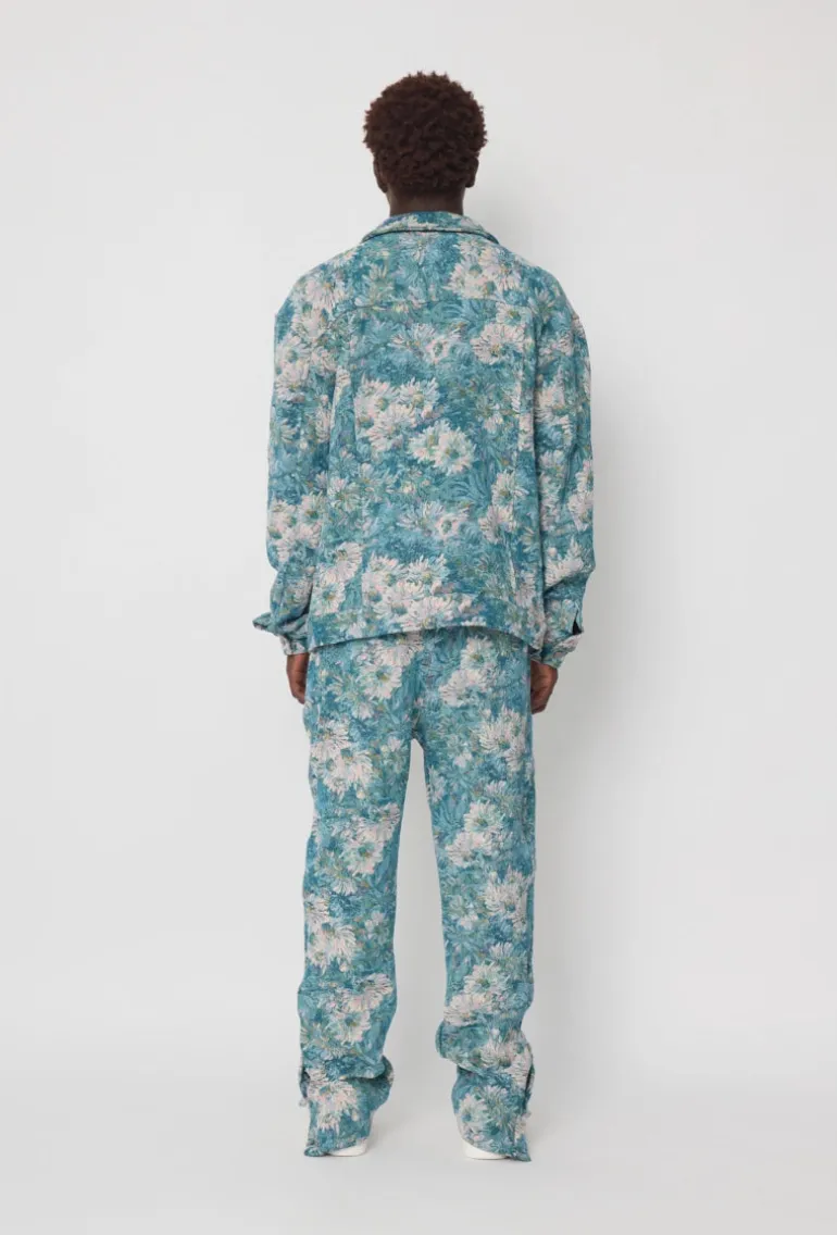 Ensemble oversize chemise pantalon à motif fleuri