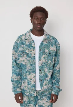 Ensemble oversize chemise pantalon à motif fleuri