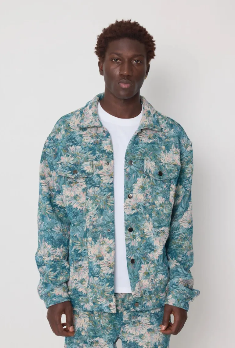 Ensemble oversize chemise pantalon à motif fleuri
