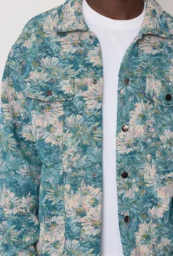 Ensemble oversize chemise pantalon à motif fleuri