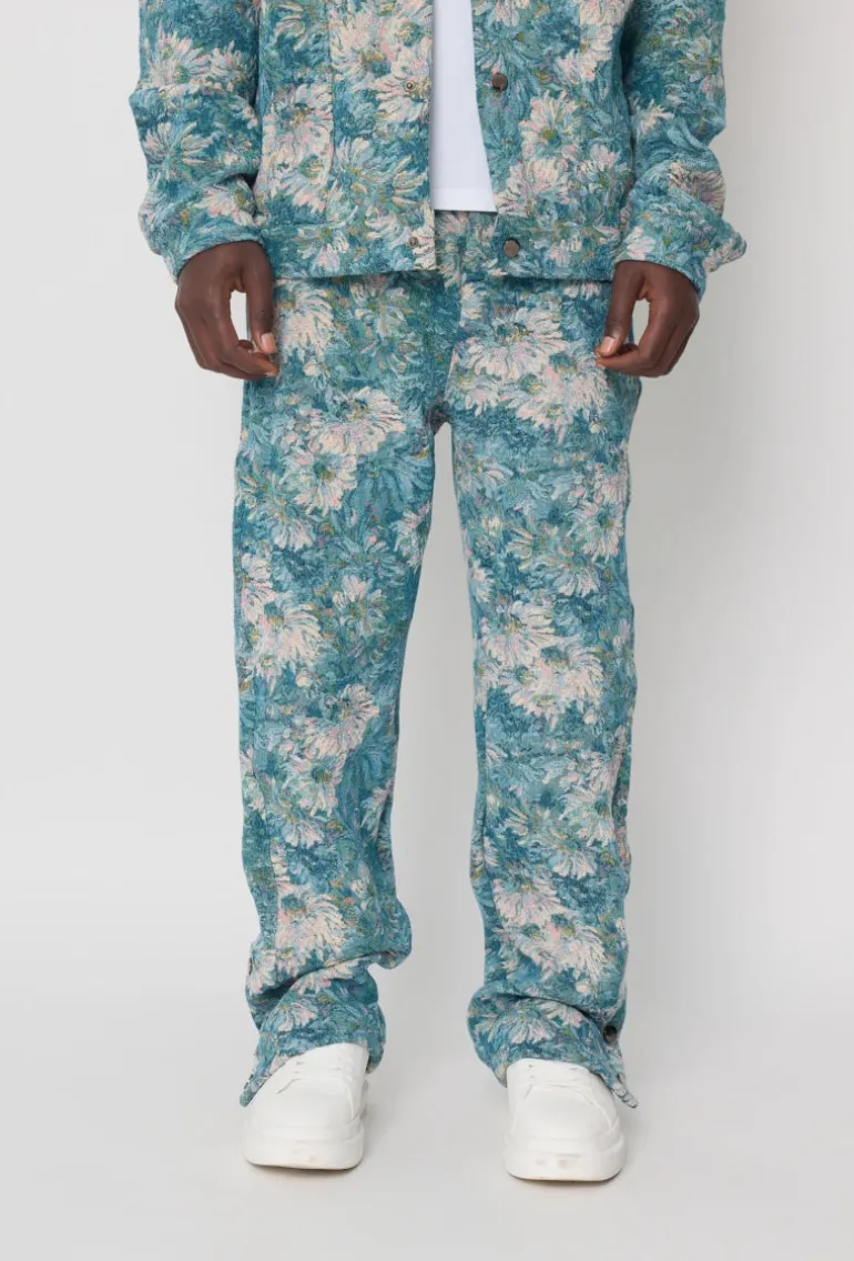 Ensemble oversize chemise pantalon à motif fleuri