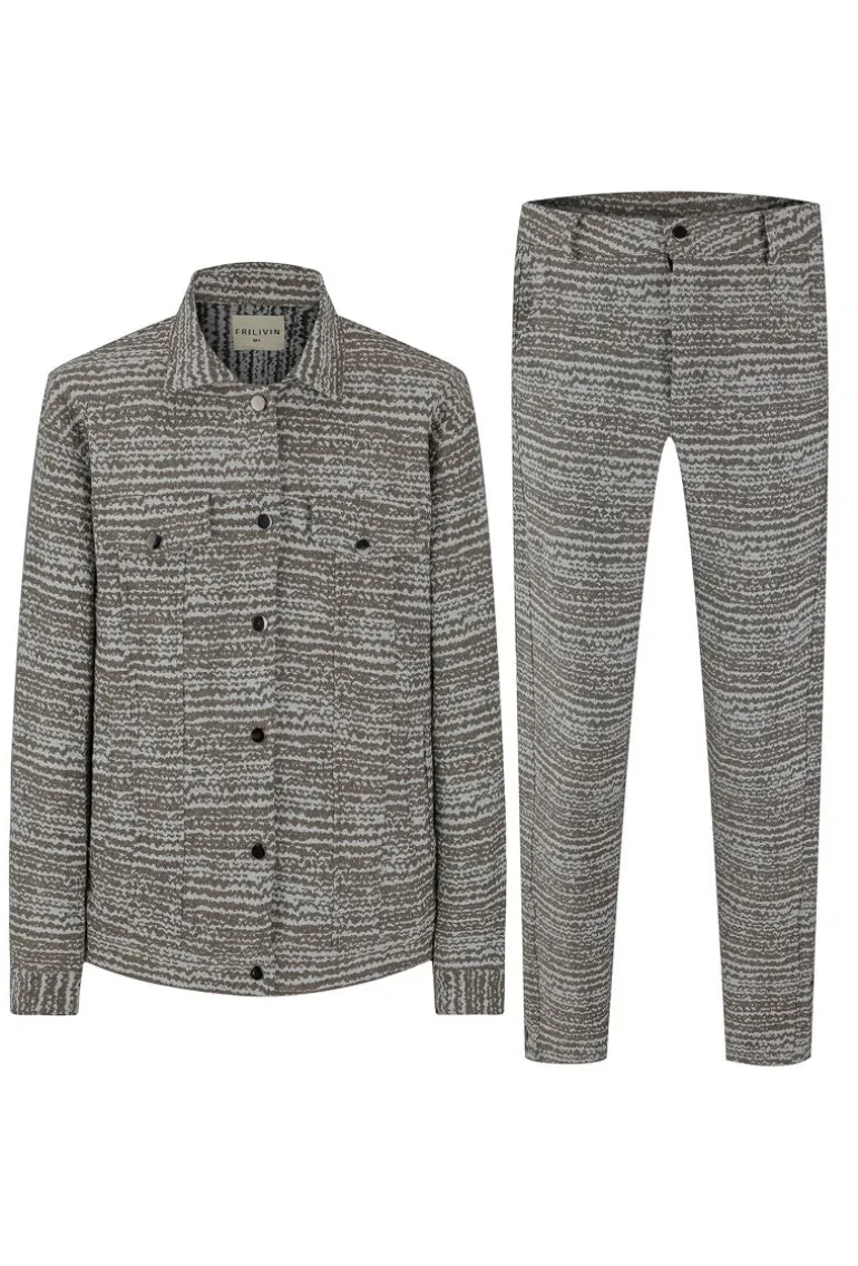 Ensemble oversized à motifs abstraits