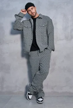 Ensemble oversized à motifs abstraits
