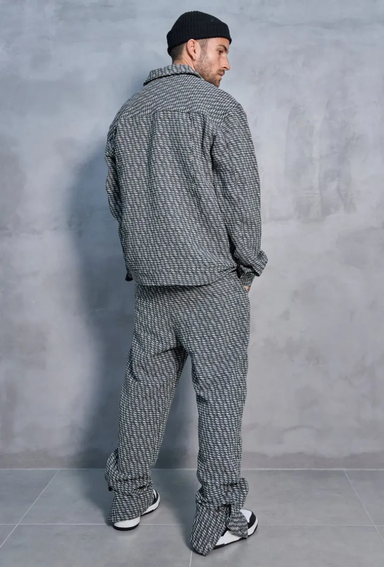 Ensemble oversized à motifs abstraits