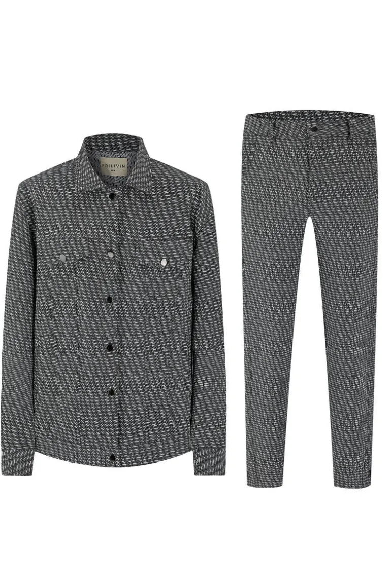 Ensemble oversized à motifs abstraits