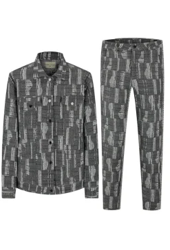 Ensemble oversized à motifs abstraits