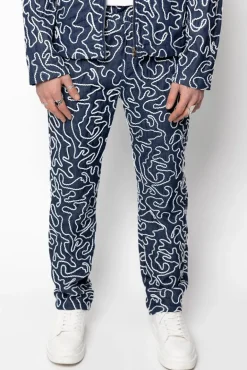 Ensemble pantalon jean à fermeture eclair