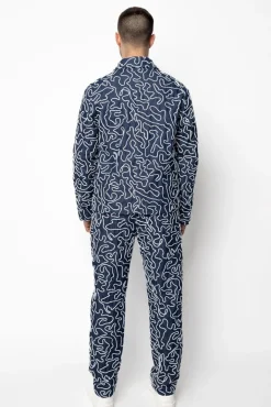 Ensemble pantalon jean à fermeture eclair