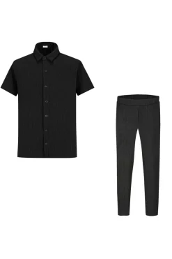 Ensemble plissé chemise pantalon