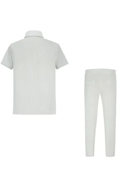 Ensemble plissé chemise pantalon