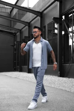 Ensemble plissé chemise pantalon