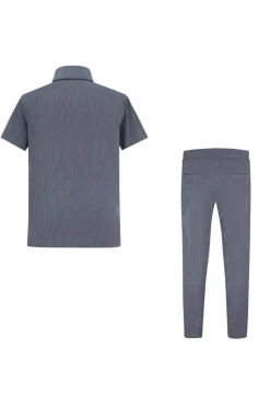 Ensemble plissé chemise pantalon