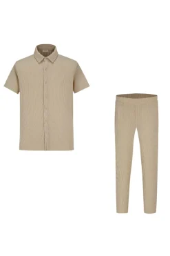 Ensemble plissé chemise pantalon