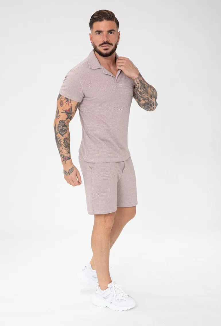 Ensemble polo short maille piquée