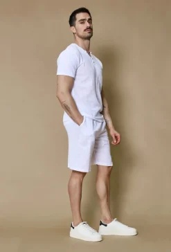 Ensemble polo short uni effet lin