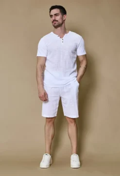 Ensemble polo short uni effet lin