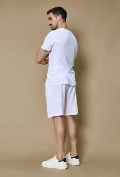 Ensemble polo short uni effet lin