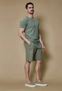 Ensemble polo short uni effet lin