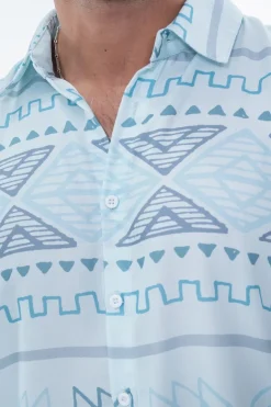 Ensemble short à motif géométrique