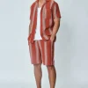 Ensemble short et chemise a rayures