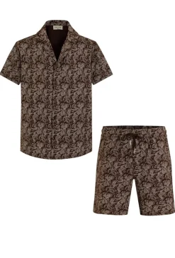 Ensemble short et chemise a motifs bandana