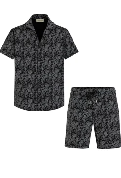Ensemble short et chemise a motifs bandana