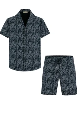 Ensemble short et chemise a motifs bandana