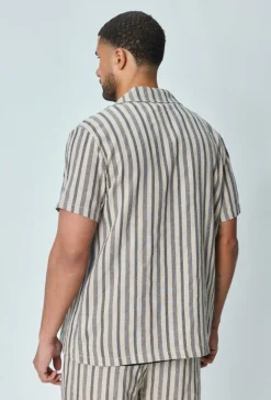 Ensemble short et chemise a rayures