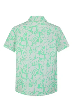 Ensemble short et chemise a motifs abstraits