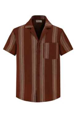 Ensemble short et chemise a rayures