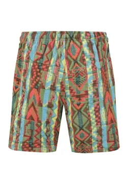Ensemble short et chemise manche courte a motifs géométriques
