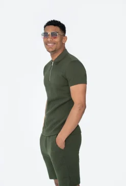 Ensemble short tshirt gaufré