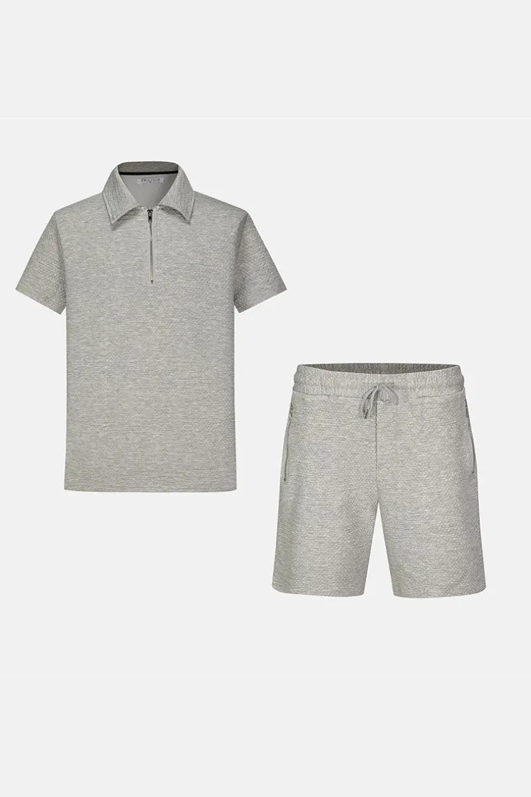 Ensemble short tshirt gaufré