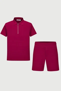 Ensemble short tshirt gaufré