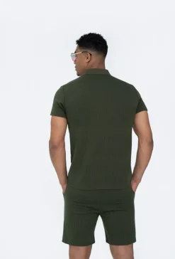Ensemble short tshirt gaufré