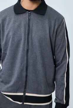 Ensemble sportwear veste et jogging à bandes latérales