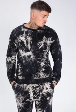 Ensemble sweat & jogging motif tie and dye imprimé